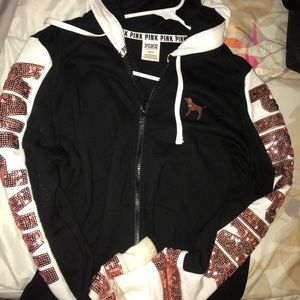 PINK bling zip up jacket